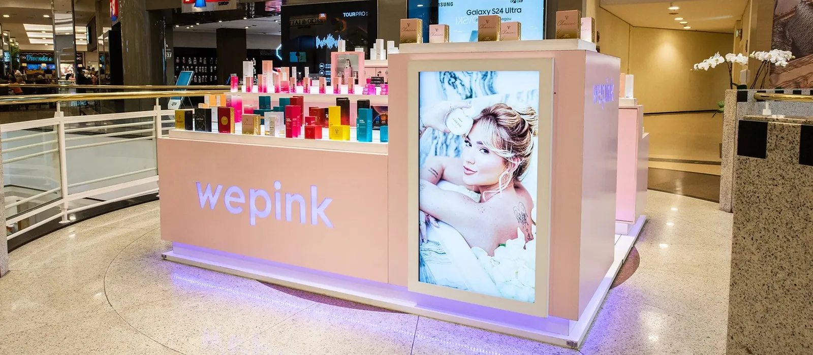 Quiosque de ponto de venda da WePink